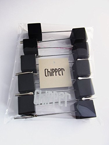 chipper メモ クリップ 写真 スタンド カード ホルダー デスク 卓上 10個 (黒 ブラック)