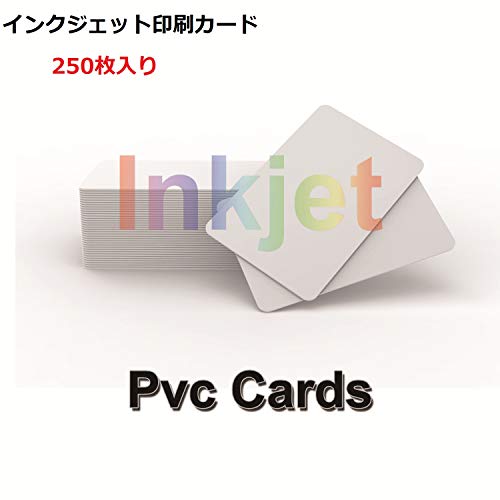 250枚 Inkjet PVC Cardsインクジェット印刷可能なPVC IDカード EpsonおよびCanonインクジェットプリンタで動作, CR80 30 MIL厚い防水PVC素材, 両面印刷可能—TimesKey