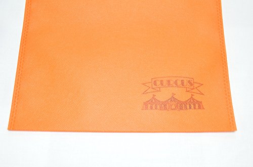 【CURCUS（サーカス）】 名札 ホルダー ネックストラップ/首かけ 吊り下げ式 名刺 IDカード 用 カラー全８色 収納袋とも (オレンジ 50個)