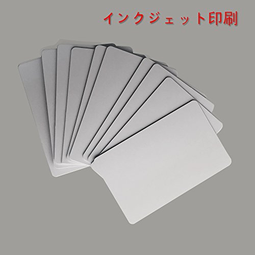 20 枚 Inkjet PVC Cardsインクジェット印刷可能な PVC カード,社員証、学生証, EpsonおよびCanonインクジェットプリンタで動作, CR80 0.38mm 厚い，防水PVC素材, 両面印刷可能—Timeskey NFC