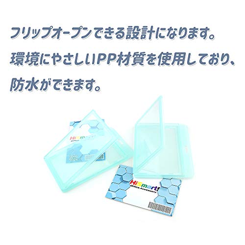 HiSumato オリジナルデザイン 吊り下げ名札 名刺社員証ネックストラップ IDカードホルダー 防水機能 両面用 (ピンク-横)