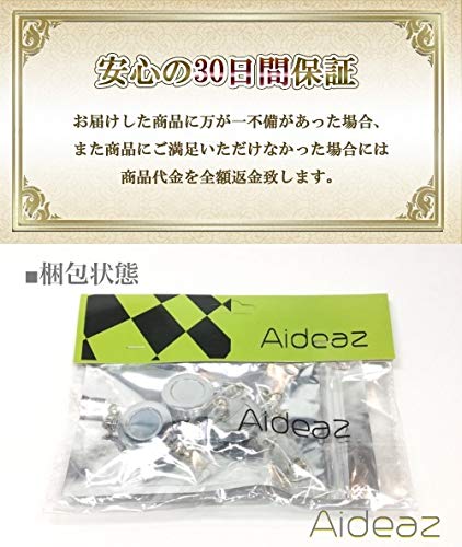 (Aideaz) 吊り下げ 名札 バッジ リール 金属 クリップ 付き 穴が開かない idカード ICカード パスケース