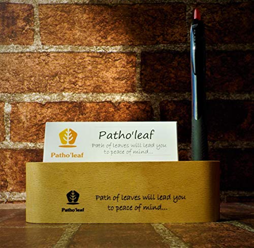 Patho'leaf（ぱそれふ） シンプル ペン立て メモスタンド 名刺立て 付箋立て ポストイット 木製
