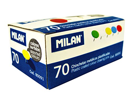 MILAN カラープッシュピン 80091 70個入×2箱セット