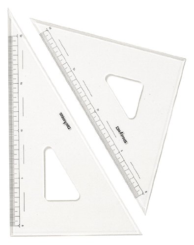 ドラパス 三角定規 面取 目盛付 2mm厚 24cm 13323