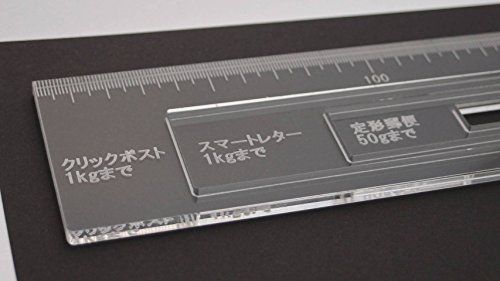 アクリル5㎜で割れにくい 3in1 梱包厚み測定スケール