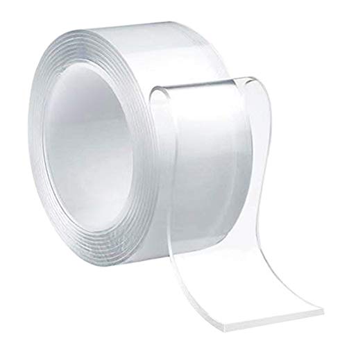 JMYAP テープ 両面テープ 超強力魔法テープ 多機能テープ のり残らず はがせるテープ 透明 防水 洗濯可能 で繰り返し利用可能 滑り止めテープ (5m*3cm*1mm)