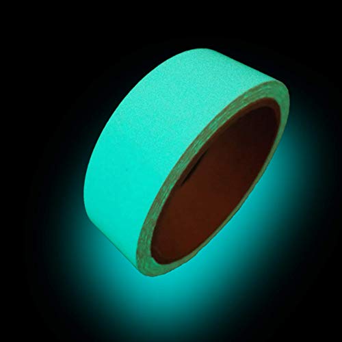 蛍光テープ (青緑) 高輝度蓄光テープ 非常時 発光テープ 屋外用【幅3cm 長さ5M】