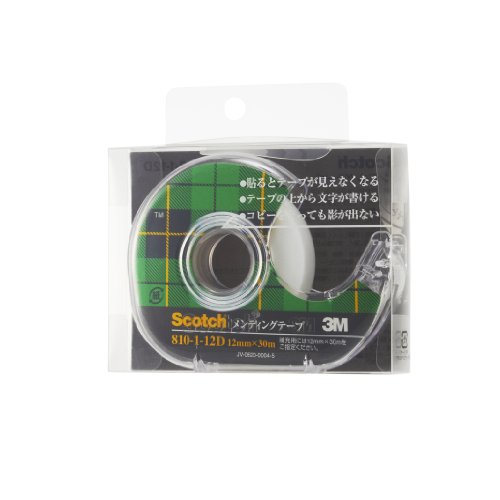 3M スコッチ テープ メンディングテープ ディスペンサー付 12mm×30m 小巻 810-1-12D