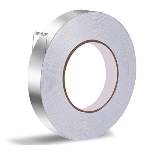 SCKTOO 導電性アルミ箔テープ 25mm/50mm幅x20M 耐熱 アルミ・金属テープ 静電気対策テープ (25mm*20M *0.08MM)
