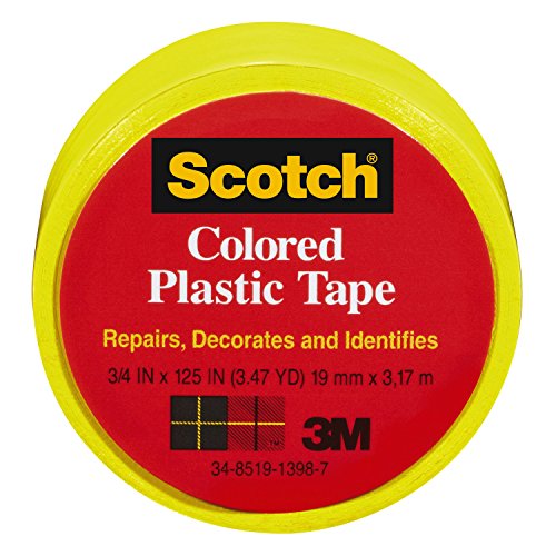 3M スコッチ プラスチックテープ 190Y 19mm×3.17m イエロー