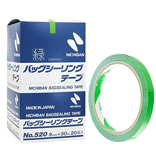 ニチバン バッグシーリング テープ No.520 20巻入 9mm×50m 緑 520G