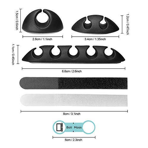 ケーブル結束バンド コード配線収納 コード 整理 三合一 38pcs（ケーブルクリップ ケーブルドロップ+強力 マジックテープケーブル結束バンド+識別ケーブルタグ 3Mバック付き）オフィス/家庭/車内用