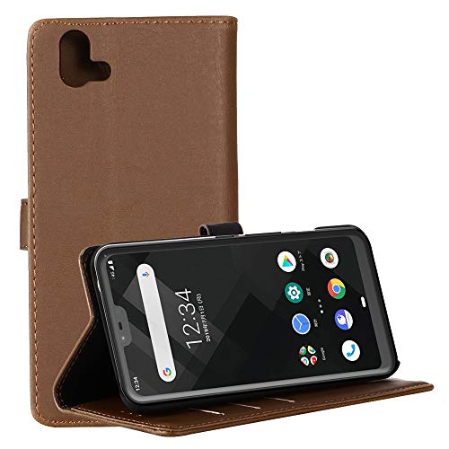 arrows u レザー 手帳型 ケース レトロ調 Diary case カード収納 arrows U 801FJ ブックタイプ スマホケース 耐衝撃 カバー 富士通 801FJ 本革風カバー マグネット式 FUJITSU アローズU ケース Fujitsu arrows U対応 (arrows U, ブラウン)