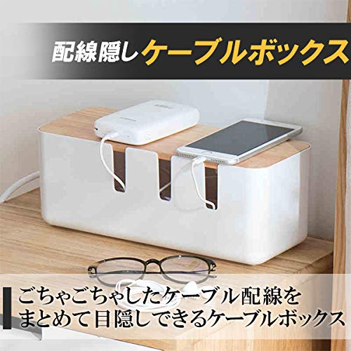 フェリモア ケーブルボックス 電源 ボックス コンセント 電源タップ用 配線 ほこり対策 (2点セット)