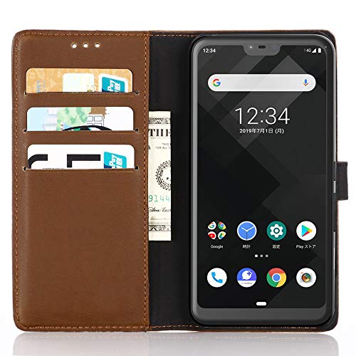 arrows u レザー 手帳型 ケース レトロ調 Diary case カード収納 arrows U 801FJ ブックタイプ スマホケース 耐衝撃 カバー 富士通 801FJ 本革風カバー マグネット式 FUJITSU アローズU ケース Fujitsu arrows U対応 (arrows U, ブラウン)