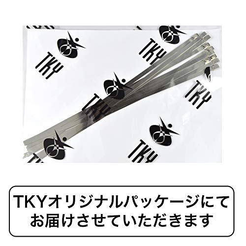 【TKY】 高品質 結束バンド ステンレス製 ホース バンテージ 結束 固定 耐熱 8mm×400mm 10本 セット