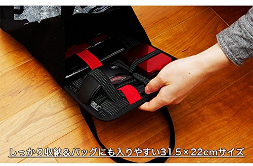 GoodsLand 【3color】 ガジェット ボード A4 固定 固定ツール 収納 充電器 USB イヤホン デジモノ イヤホン ケーブル GRID-IT バンド GD-GGBOARD-BK