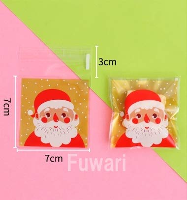 【Fuwari】クリスマス ラッピング袋 ４００枚 （４種類×各１００枚）SET お菓子袋 プレゼント 小分け 小袋 袋 ギフト袋