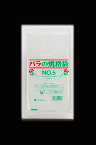 三共 ポリ袋 バラの規格袋NO.5 0.03㎜(厚)x10㎝(幅)x19㎝(長さ) 透明