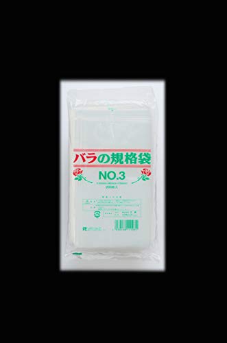 三共 ポリ袋 バラの規格袋NO.3 0.03㎜(厚)x8㎝(幅)x15㎝(長さ) 透明