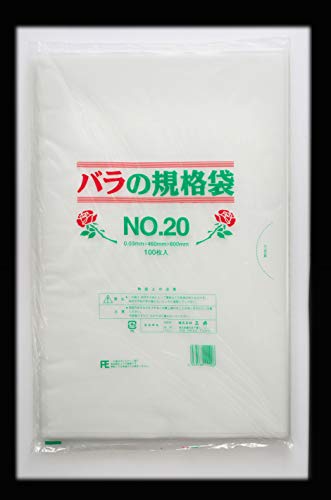 三共 ポリ袋 バラの規格袋NO.20 0.03㎜(厚)x46㎝(幅)x60㎝(長さ) 透明