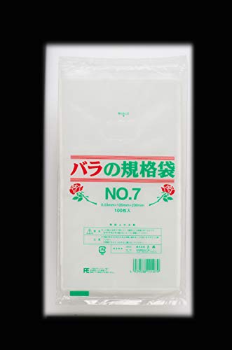 三共 ポリ袋 バラの規格袋NO.7 0.03㎜(厚)x12㎝(幅)x23㎝(長さ) 透明