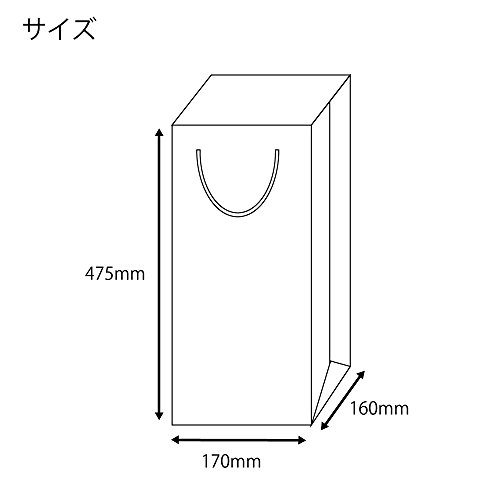 ヘイコー 紙袋 手提 一升瓶用 T型 B-2 シロ 17x16x47.5cm 25枚