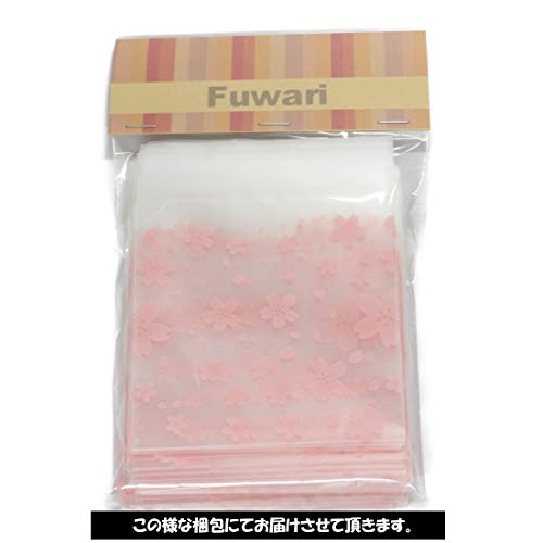 【Fuwari】 サクラ 桜 袋 小袋 お菓子 チョコレート クッキー キャンディー アクセサリー 小物 ラッピング バレンタイン 卒業 入学 100枚 包装袋 小分け プレゼント (7X7)