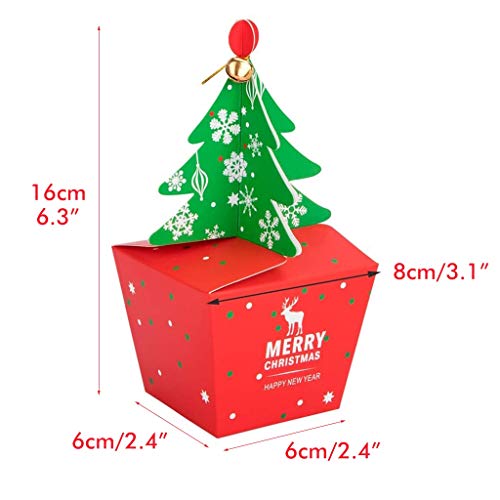 Formemory クリスマスツリー ギフトバッグ お菓子箱 16個セット クリスマスギフト 飾り 包装 チョコレート キャンディ クーキー ラッピング プレゼントボックス 贈り物包装用