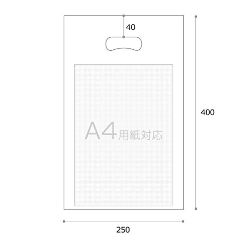 ノーブランド品 【ポリ袋】 薄手タイプ 小判抜き袋 250×400mm (500枚入り) 透明