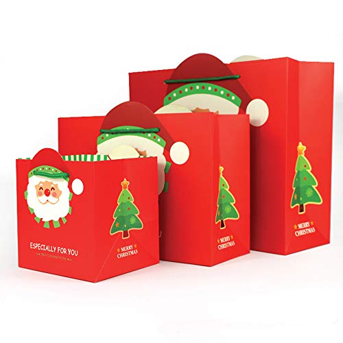 DearMin クリスマス用 手提げ袋 サンタクロース ギフトバッグ SML 3個セット