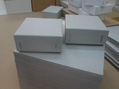 みどり紙工所 チップボール紙箱(レトロ感の漂うギフトボックス)/グレー 12箱入 小さなギフト箱(正方形サイズ:64×64×26㎜)