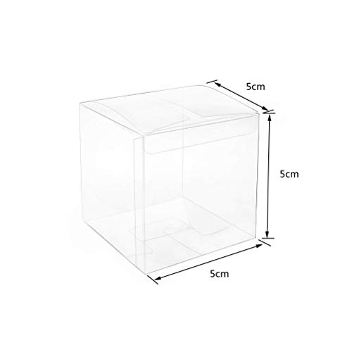 TOPTOMMY クリスタルボックス クリアケース クリアボックス ギフトケース ギフト箱 透明ケース 収納 ディスプレイケース 陳列ケース 50枚 (5x5x5cm)
