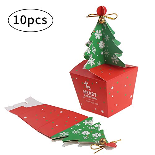 CCINEE クリスマス キャンディーボックス(10個セット）クリスマスツリー　クリスマスプレゼントボックス 飾り 包装 ボックス 装飾 お菓子箱