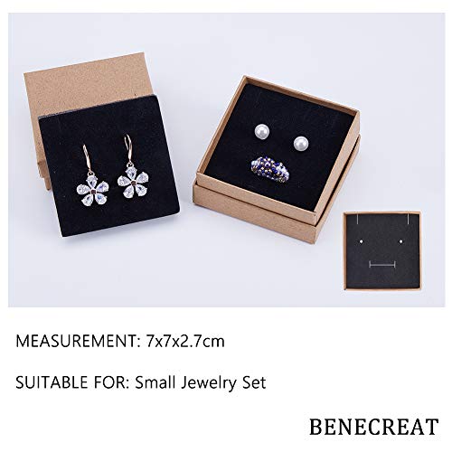 BENECREAT 16パックギフトボックス ハトロン紙ラッピングボックス アクセサリーボックス ジュエリー収納ボックス 指輪 ピアス ネックレスボックス 正方形