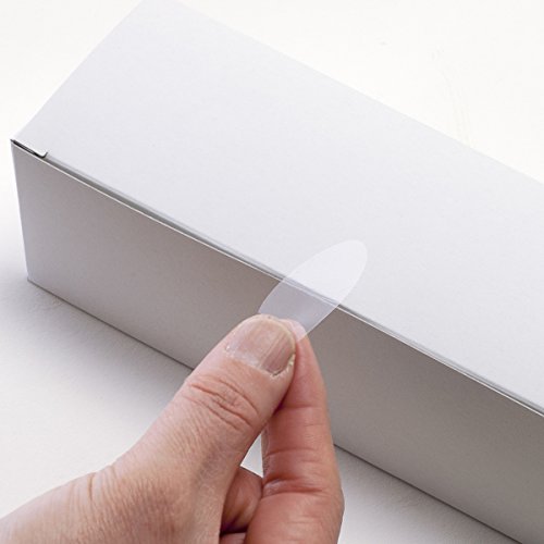 封印シール（大）透明　楕円 4×2cm　200枚 業務用封印シール スリッター付き