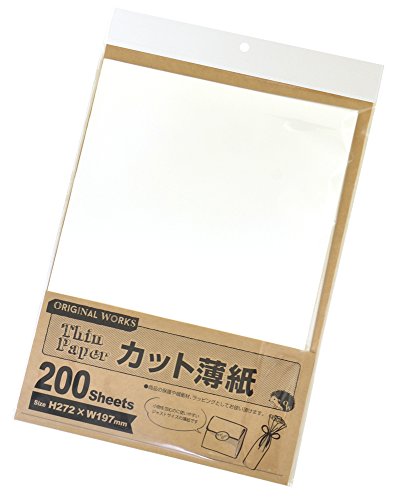 タカ印 ラッピングペーパー 35-90 オリジナルワークス カット薄紙 ホワイト 200枚