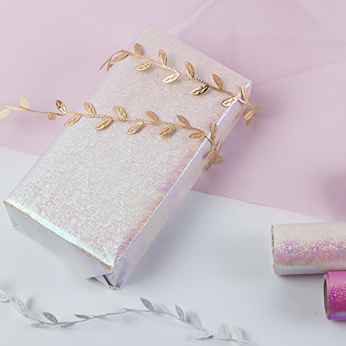 Wrapaholic Gift Wrapping Paper Roll – ピンク/ホワイト/パープルレインボーカラーの誕生日、結婚式、母の日、バレンタインの日、休日、ベビーシャワーギフトラップ – 3 Rolls – 30インチx 118インチper Roll