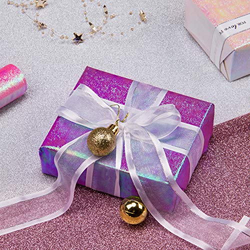 Wrapaholic Gift Wrapping Paper Roll – ピンク/ホワイト/パープルレインボーカラーの誕生日、結婚式、母の日、バレンタインの日、休日、ベビーシャワーギフトラップ – 3 Rolls – 30インチx 118インチper Roll